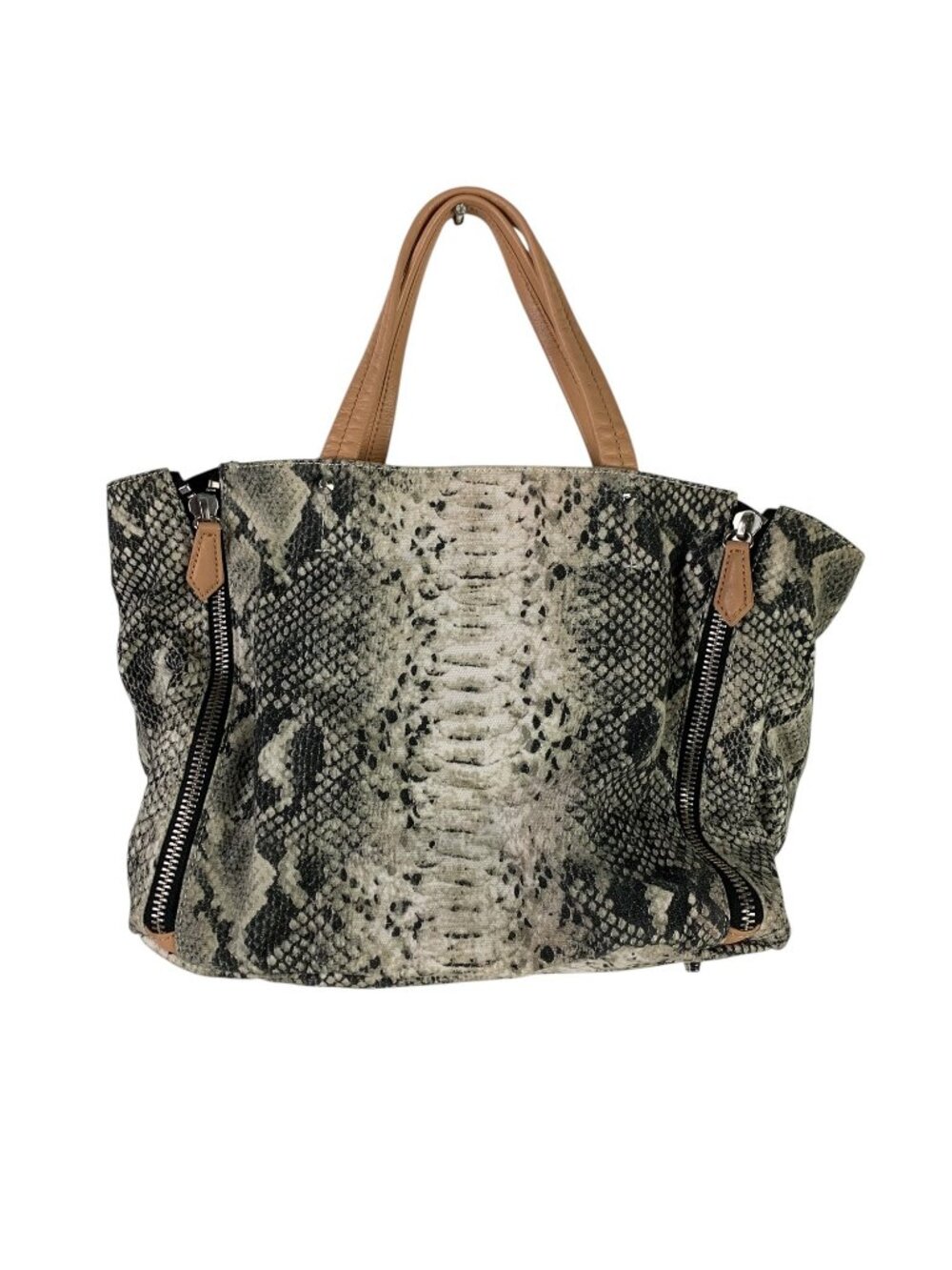 Sam Edelman Genevieve Python Print Expanding Zip Tote